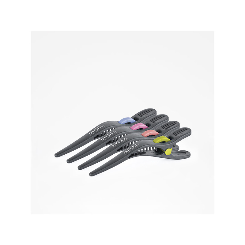 Bifull Black Separation Tweezers with Color Details 14cm (Pack of 4 Units)