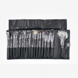 Bifull Set 18 Cleissy Black Leather Brushes