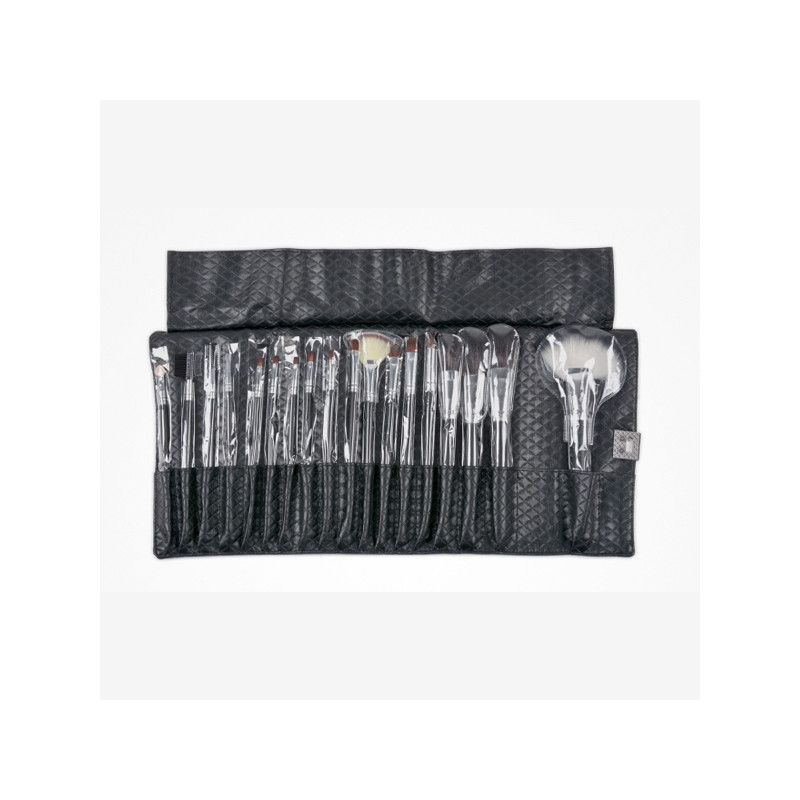 Bifull Set 18 Cleissy Black Leather Brushes