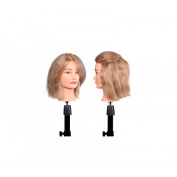 Bifull Head Mannequin Light Blonde 35-40cm 100% Human Hair Girl Light Blond 40