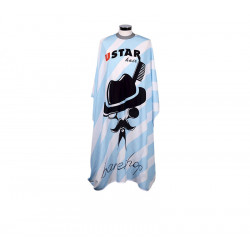 Bifull Cutting Cape Silk Silicone Neck Blue Moustache Blue