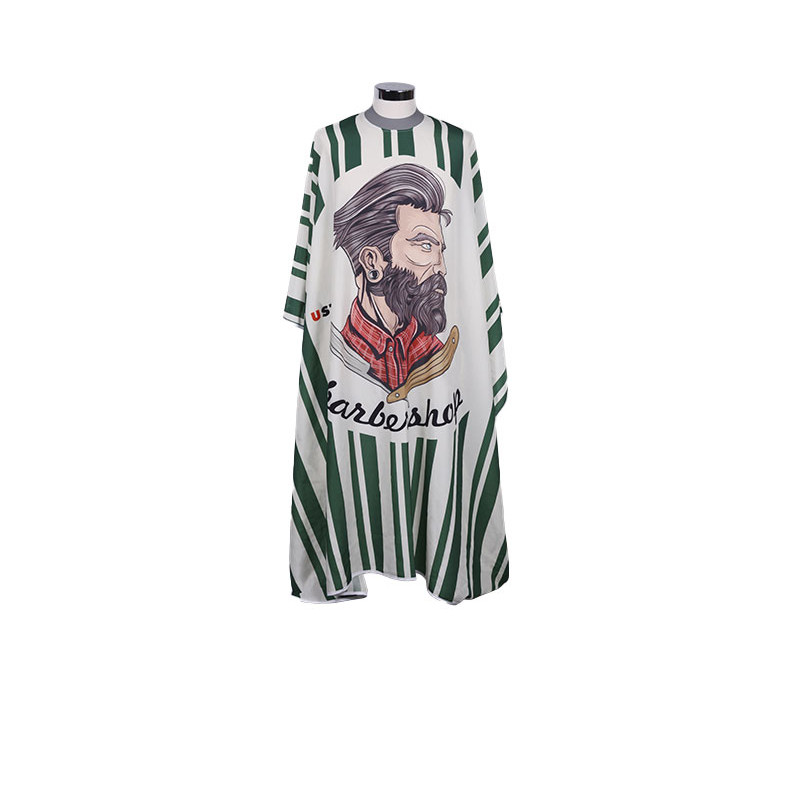Bifull Cutting Cape Silk Silicone Neck Green Barber Hipster