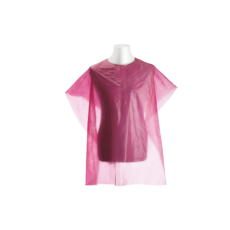 Bifull Disposable Polyethylene Cape 90x115cm Tella Pink