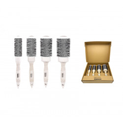 Bifull Pack of 4 Ceramic Thermal Brushes Ren Natur Sand Colour