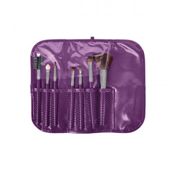 Bifull Set Case 7 Makeup Brushes Tika Purple