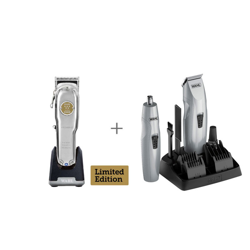 Wahl Pack Cordless Senior Metal Edition + Mustache & Beard Wahl Pack Cordless Senior Metal Edition + Mustache & Beard