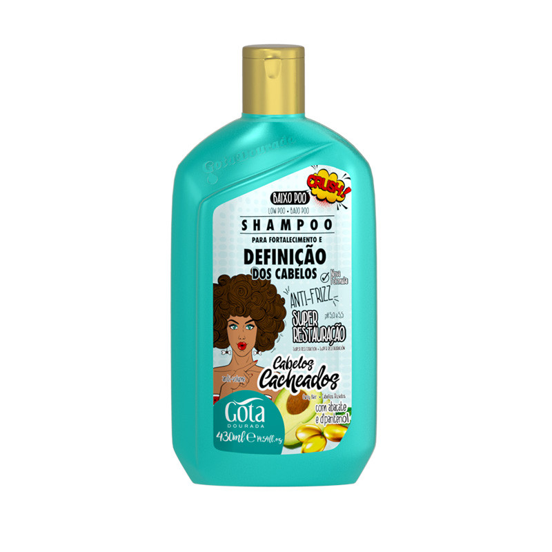Gota Dourada Strengthening Shampoo for Curly Hair (430ml)