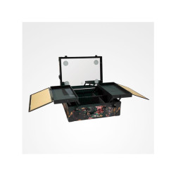Perfect Beauty Bifull Professional Table Makeup Portable Vanity Case Baroque Yellow