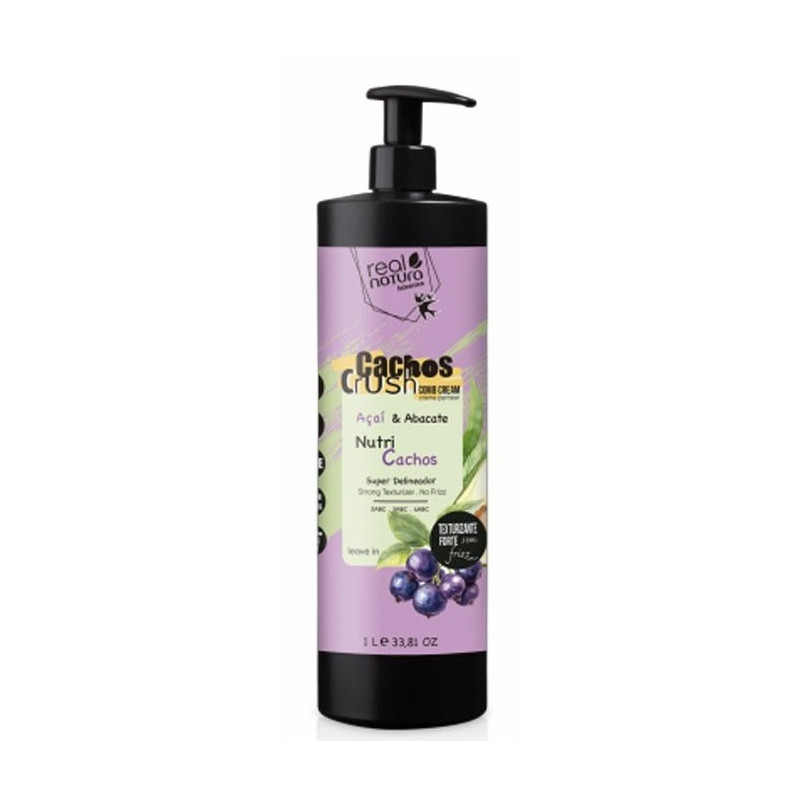 Real Natura Leave-in Cream Curls Crush Açaí and Avocado 1000ml Real Natura Leave-in Cream Curls Crush Açaí and Avocado 1000ml