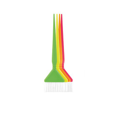 Wad Professional Tint Brush Set Yellow, Pink, Green, Orange 4pcs/Box