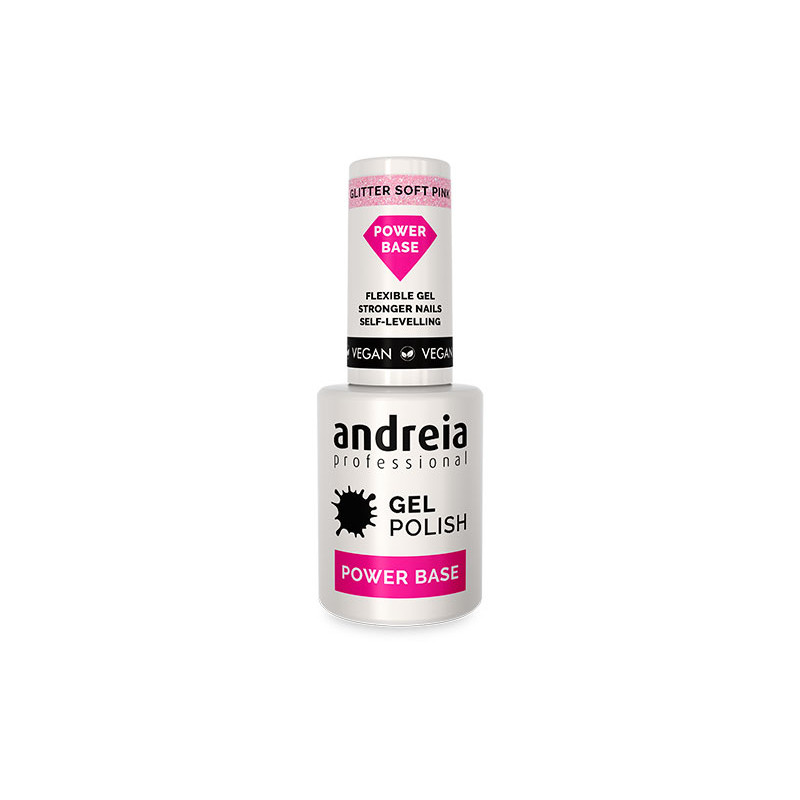 Andreia Power Base Glitter Soft Pink (10.5ml)
