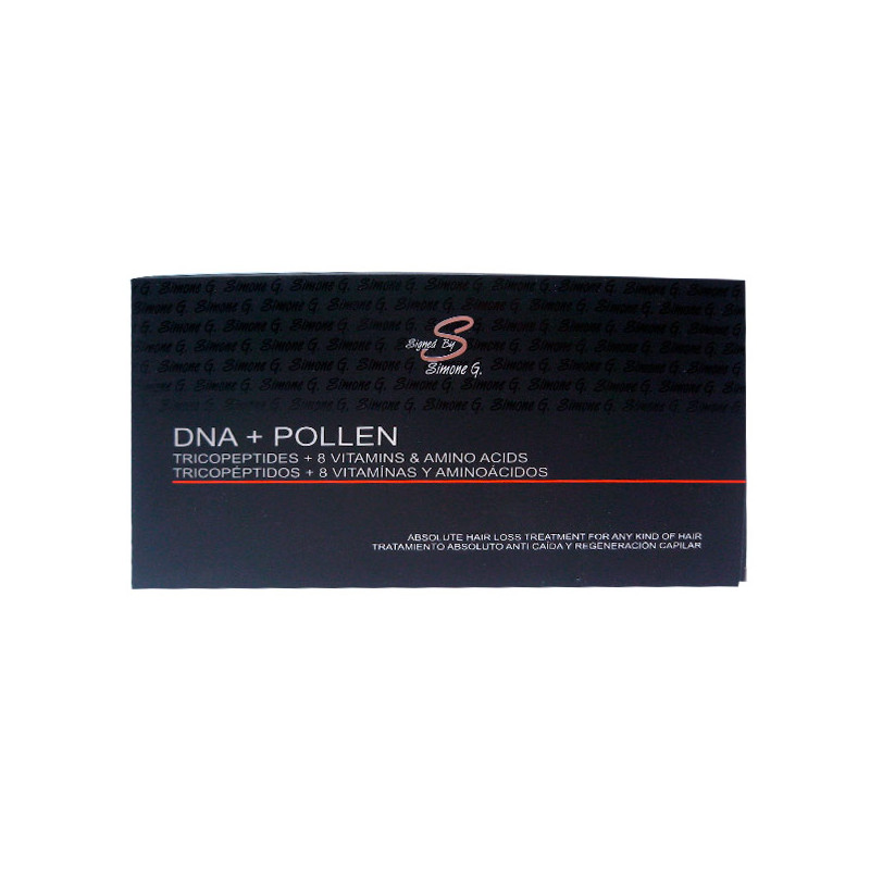 Simone G. 61 Ant-Hair Loss DNA + Pollen with Tricopeptides+8 Vitamins & Amino Acids (10x10ml) Simone G. 61 Ant-Hair Loss DNA + Pollen with Tricopeptides+8 Vitamins & Amino Acids (10x10ml)