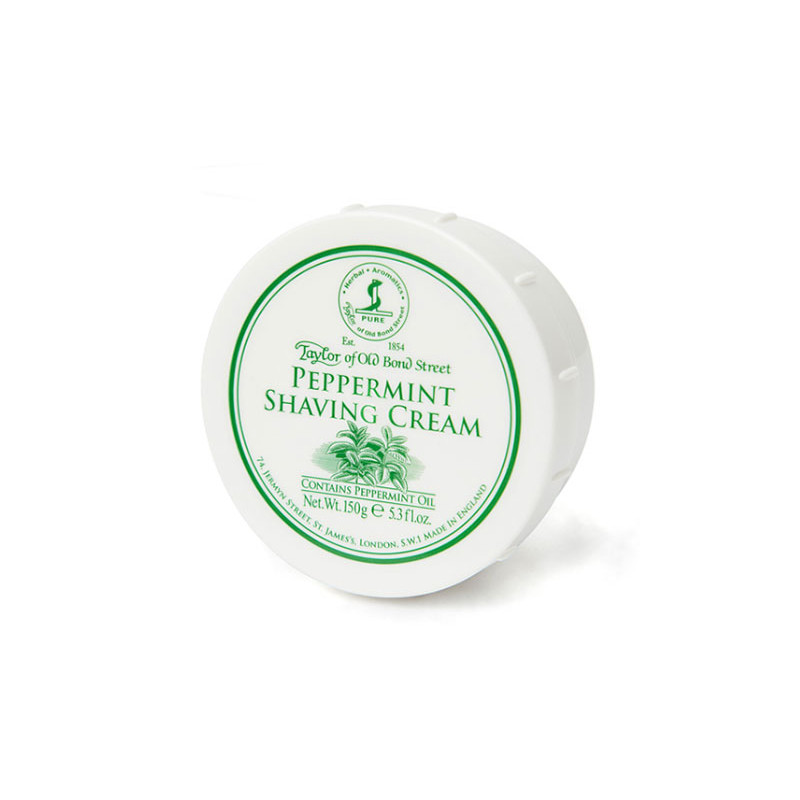 Taylor of Old Bond Street Peppermint Shaving Cream Bowl (150g) Taylor of Old Bond Street Peppermint Shaving Cream Bowl (150g)