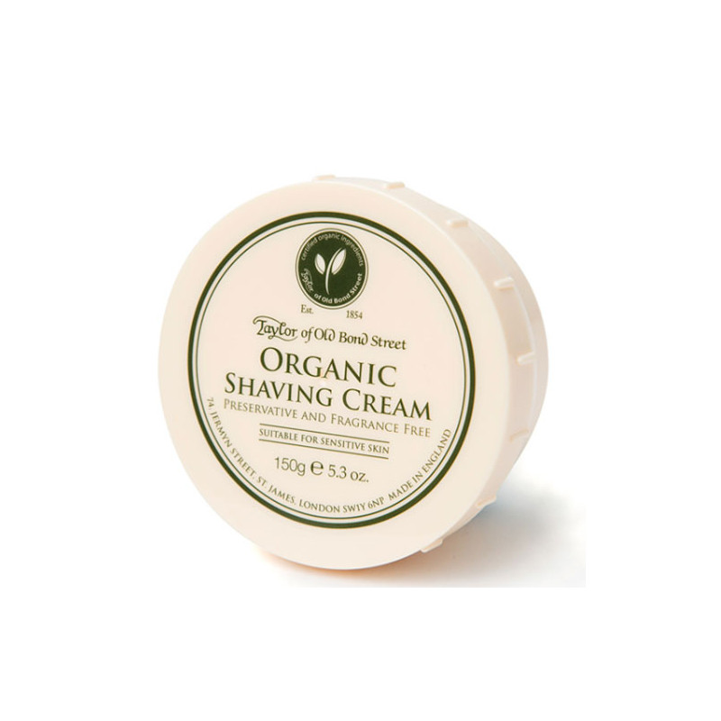 Taylor of Old Bond Street Organic Shaving Cream Bowl (150g) Taylor of Old Bond Street Organic Shaving Cream Bowl (150g)