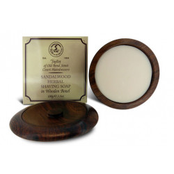 Taylor of Old Bond Street Sandalwood Shaving Soap in Wooden Bowl (100g)