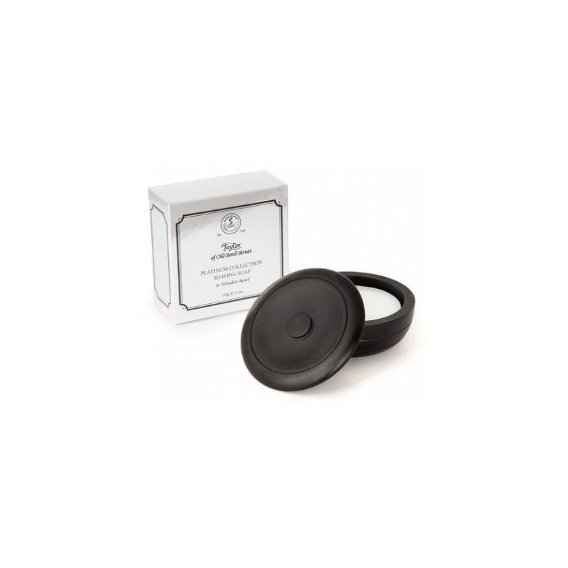 Taylor of Old Bond Street Platinum Shaving Soap in Wood Bowl (100g)