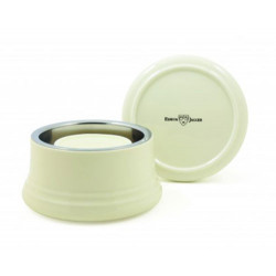 Edwin Jagger Ivory Porcelain Shaving Soap Bowl & Stainless Steel Bowl
