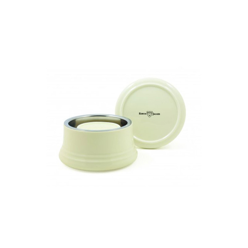 Edwin Jagger Ivory Porcelain Shaving Soap Bowl & Stainless Steel Bowl Edwin Jagger Ivory Porcelain Shaving Soap Bowl & Stainless Steel Bowl