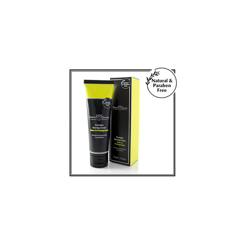 Edwin Jagger Edwin Jagger Natural Lime & Pomegranate Shaving Cream Tube (75ml) Edwin Jagger Edwin Jagger Natural Lime & Pomegranate Shaving Cream Tube (75ml)
