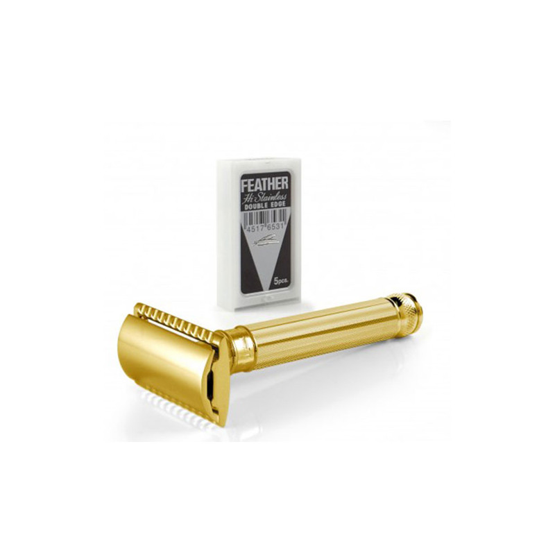 Edwin Jagger Double Edge Safety Razor Barley Gold Plated Edwin Jagger Double Edge Safety Razor Barley Gold Plated