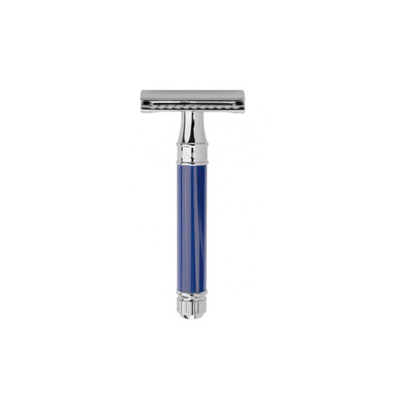 Edwin Jagger Double Edge Safety Razor Blue Chrome Edwin Jagger Double Edge Safety Razor Blue Chrome