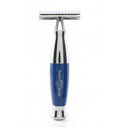 Edwin Jagger  Blue Chrome Double Edge Safety Razor