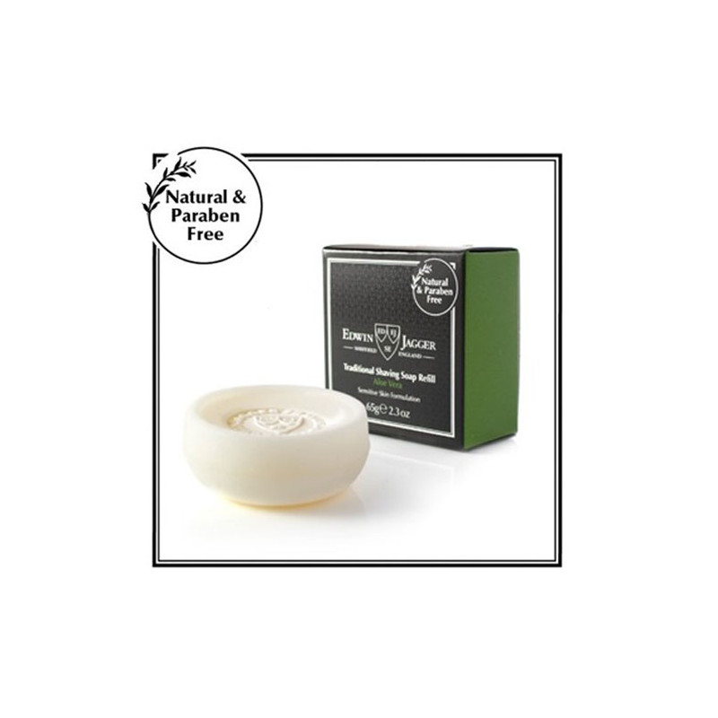 Edwin Jagger Natural Aloe Vera Shaving Soap Refill (65gr) Edwin Jagger Natural Aloe Vera Shaving Soap Refill (65gr)