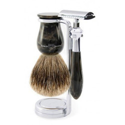 Edwin Jagger Shaving Set Classic Razor, Brush & Marble Stand