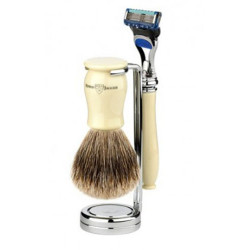 Edwin Jagger Shaving Set Fusion® Razor, Brush & Stand