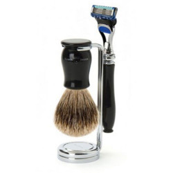 Edwin Jagger Shaving Set Fusion® Razor, Brush & Stand