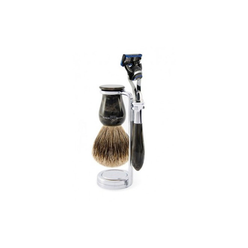 Edwin Jagger Shaving Set Fusion® Razor, Brush & Marble Stand