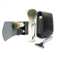 Edwin Jagger Travel Set Mach3 Turbo & Shaving Brush