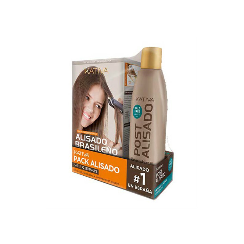 Kativa Kit Brazilian Straightening + Shampoo Post-Smoothing (alisado brasileño) Kativa Kit Brazilian Straightening + Shampoo Post-Smoothing (alisado brasileño)