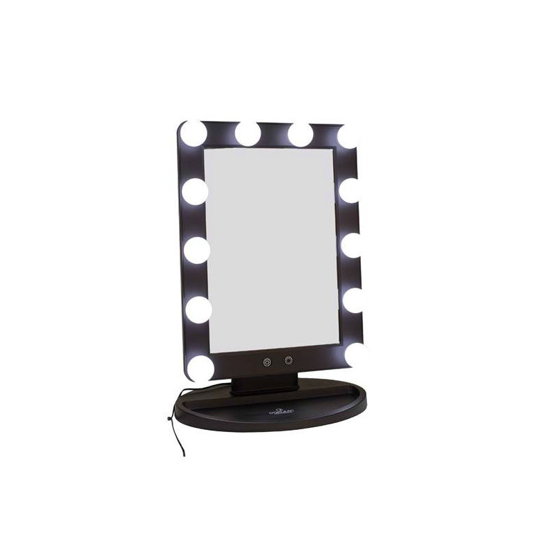 D'orleac Black Dressing Mirror with Light