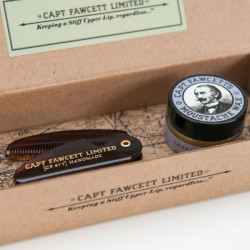 Captain Fawcett's Moustache Wax Lavender & Folding Comb