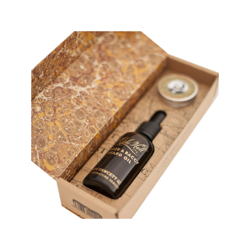 Captain Fawcett's Ricki Hall Booze & Baccy Pack Beard Oil & Moustache Wax