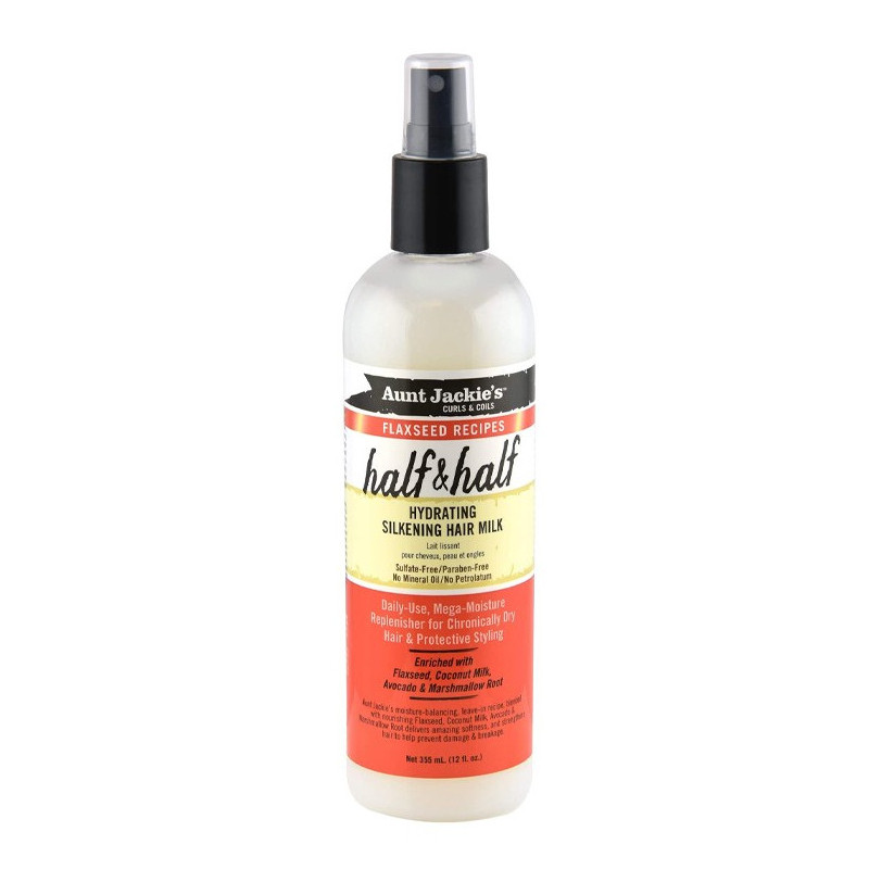 Aunt Jackie's Flaxseed Recipes Half & Half Hydrating Silkening Hair Milk (355ml) Aunt Jackie's Flaxseed Recipes Half & Half Hydrating Silkening Hair Milk (355ml)