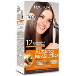 Kativa Keratin & Argan Oil Kit Brazilian Straightening (alisado brasileño)