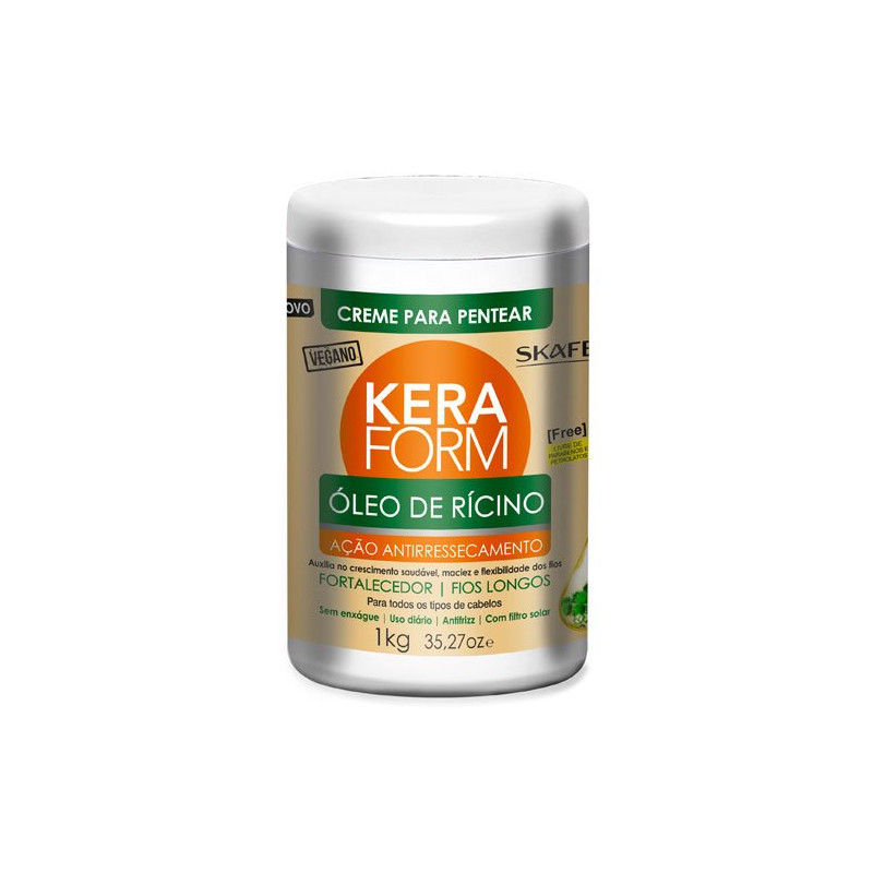 Skafe Keraform Crema de Peinar Aceite de Ricino Vegana (1Kg)