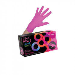 Framar Pink Paws Nitrile Gloves (100unds)